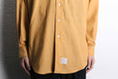 70’s light orange stripe poly cotton B.D shirt
