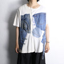 "Re:make" denim patchwork docking tee