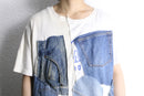 "Re:make" denim patchwork docking tee
