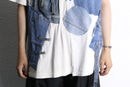 "Re:make" denim patchwork docking tee