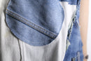 "Re:make" denim patchwork docking tee