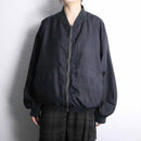 silk oversized zip-up blouson
