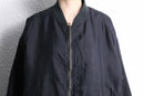 silk oversized zip-up blouson