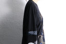 "Re:make" skull design layered long sleeve tee