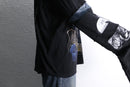 "Re:make" skull design layered long sleeve tee