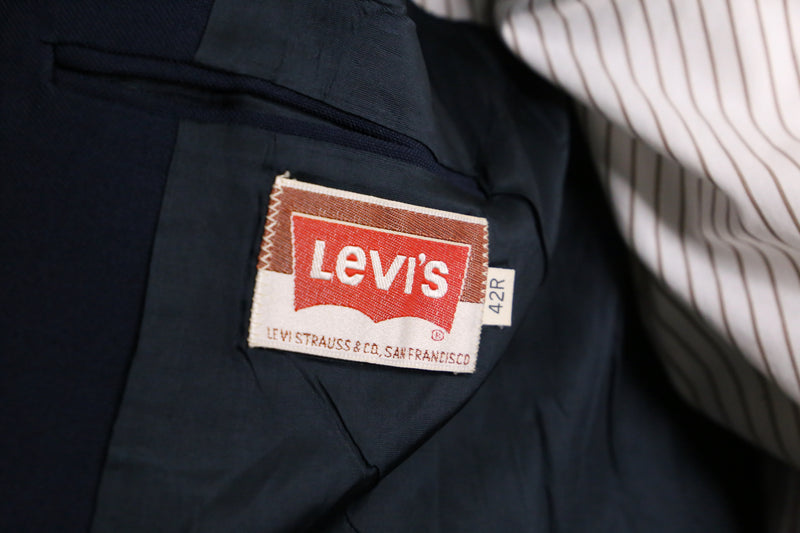 70's "LEVI’S" navy western tailored jacket