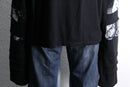 "Re:make" skull design layered long sleeve tee