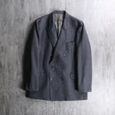 ”Yves Saint Laurent” light gray double breasted tailored jacket.