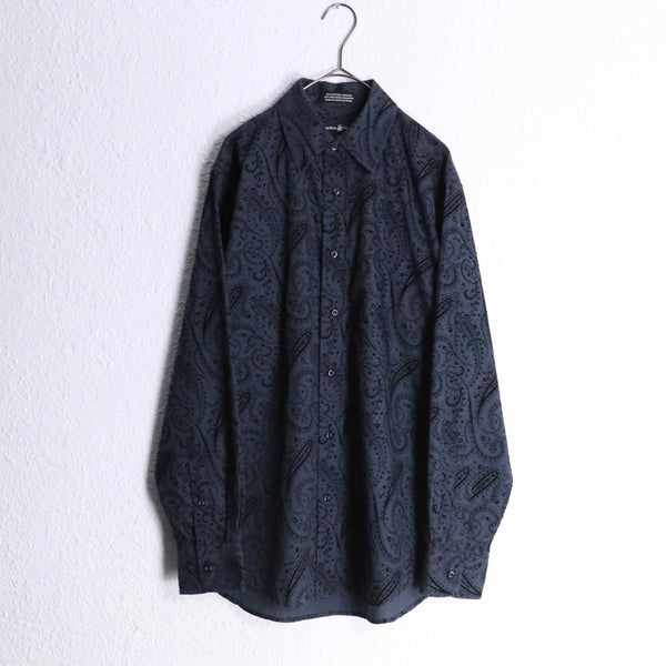 gray base velours paisley design shirts