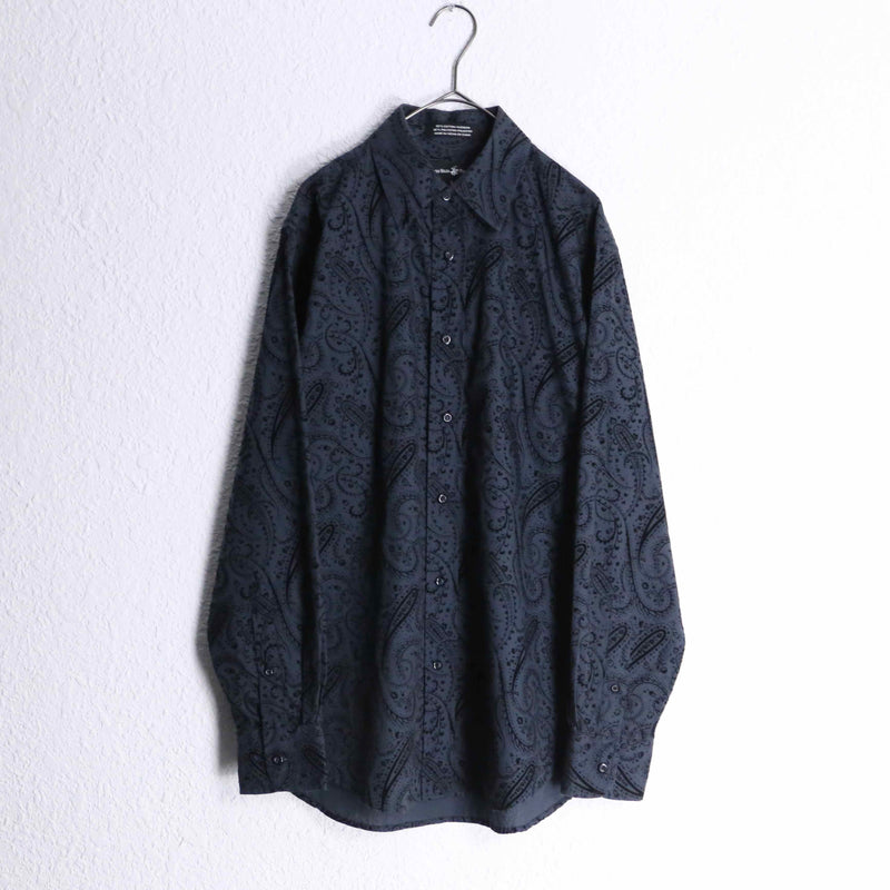 gray base velours paisley design shirts