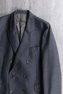 ”Yves Saint Laurent” light gray double breasted tailored jacket.