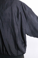 silk oversized zip-up blouson