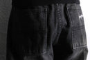 fade black multi design baggy denim pants