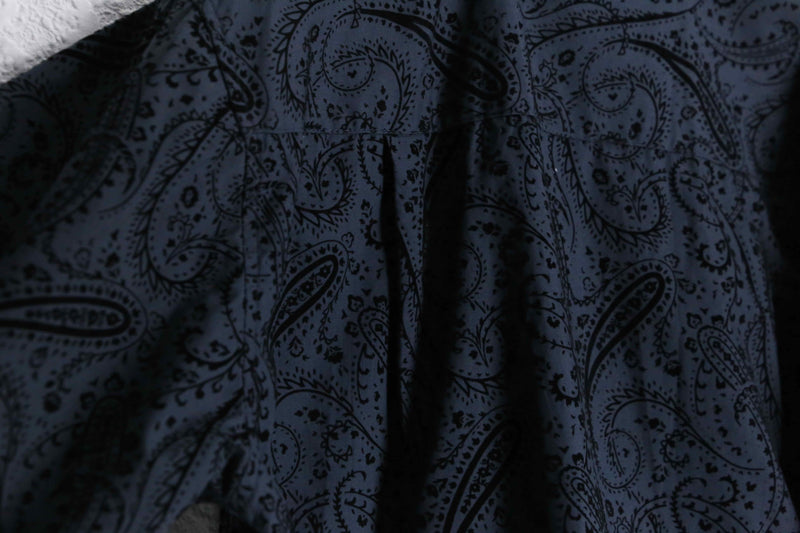 gray base velours paisley design shirts