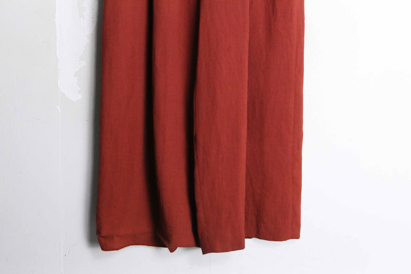 blood orange color wide flare easy pants