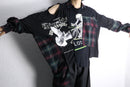 "Re:make" asymmetry check layered long tee