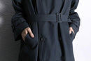 black double type trench coat