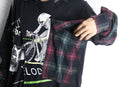 "Re:make" asymmetry check layered long tee