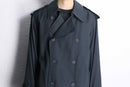 black double type trench coat