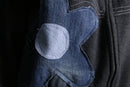 "Re:make" denim flower zip hoodie