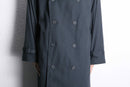 black double type trench coat