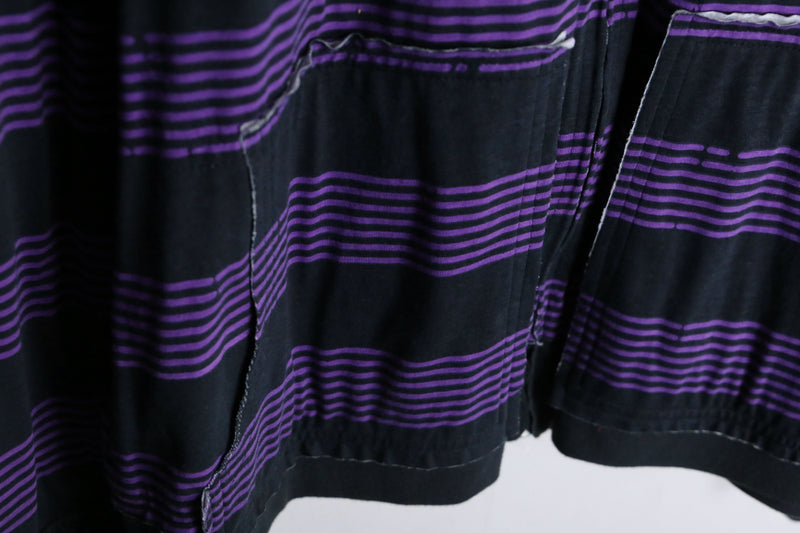 black × purple border design hoodie