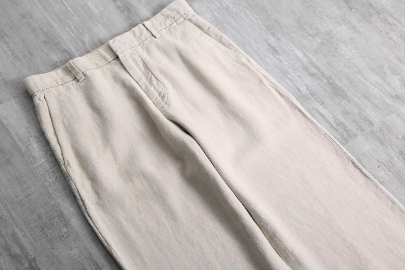 2000s BANANA REPUBLIC no tuck straight linen slacks