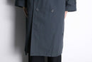 black double type trench coat