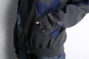 "Re:make" denim flower zip hoodie