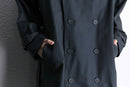 black double type trench coat