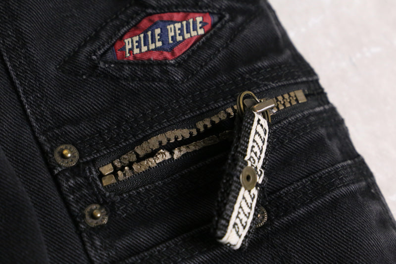 “PELLE PELLE” black BIG silhouette painter buggy denim