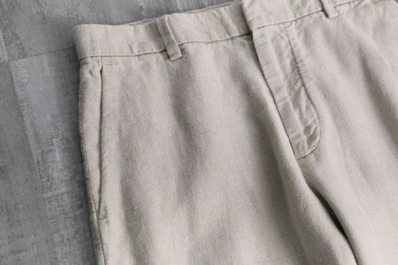2000s BANANA REPUBLIC no tuck straight linen slacks