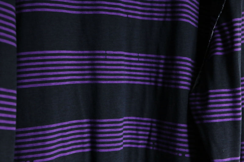 black × purple border design hoodie