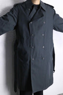 black double type trench coat