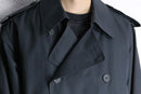 black double type trench coat
