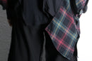 "Re:make" asymmetry check layered long tee
