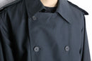 black double type trench coat