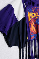 "Re:make" braided fringe lace damaged Tee