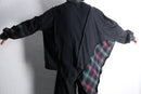"Re:make" asymmetry check layered long tee