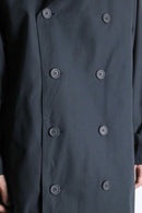 black double type trench coat
