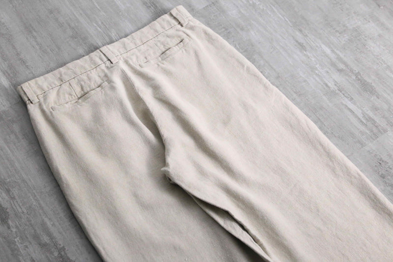 2000s BANANA REPUBLIC no tuck straight linen slacks