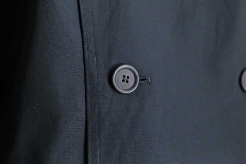 black double type trench coat