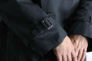 black double type trench coat