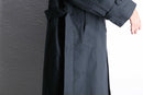 black double type trench coat