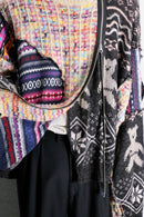 mulch design patchwork zip up knit