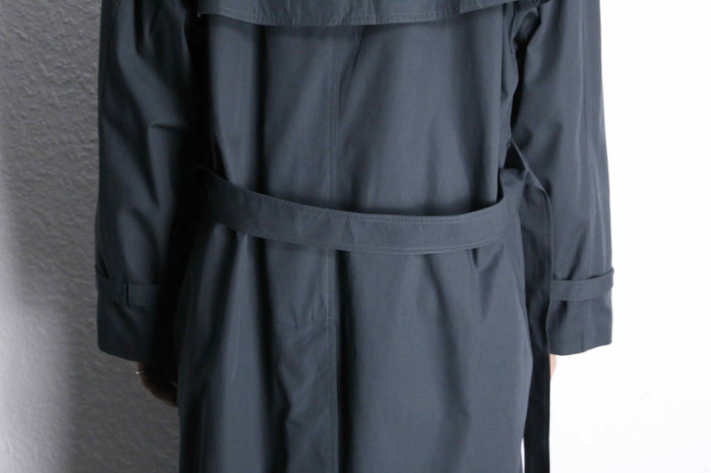black double type trench coat