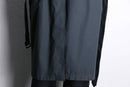 black double type trench coat