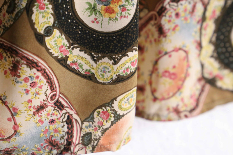 total pattern open collar poly shirt