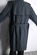 black double type trench coat