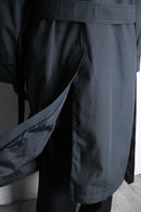 black double type trench coat